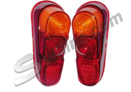 Coppia plastiche fanali posteriori Renault R4 3^ serie (→ '82)