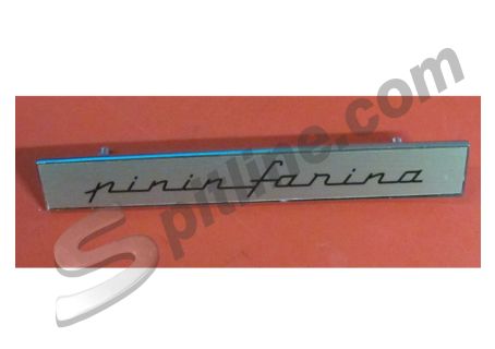 Fregio Pininfarina rettangolare cromato