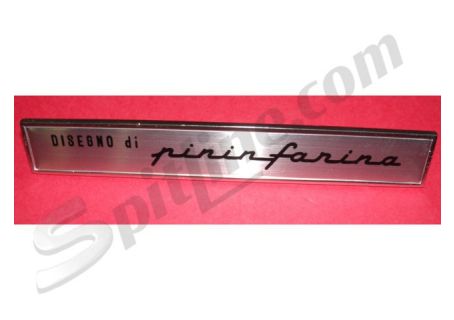 Fregio "Disegno di Pininfarina" in alluminio