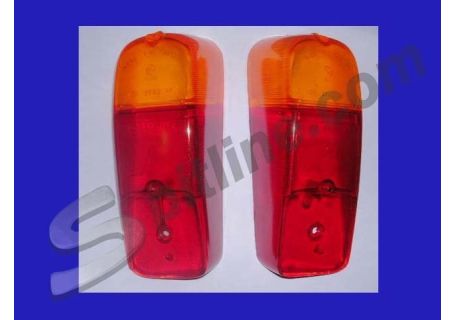 Coppia plastiche fanali posteriori Fiat 500D, 600D, 600E-750
