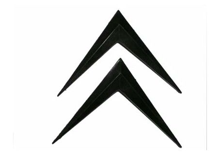 Fregio (2 pz.) in plastica nera per mascherina  Citroen Dyane