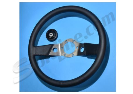 Volante in pelle diam. 355 con pulsante clacson per Lancia Fulvia Coupè, HF, Sport Zagato