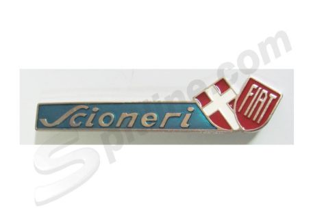 Stemma in metallo per cruscotto Fiat 500 Scioneri (mm 110 circa)