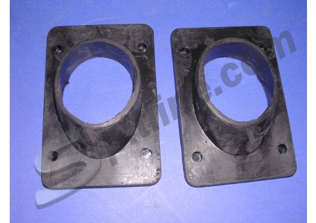 Coppia flange uscita tubi riscaldamento Fiat 500 C Topolino Berlina e Belvedere