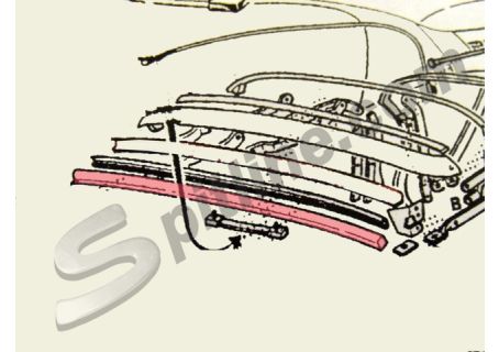 Guarnizione anteriore capote Alfa Romeo Duetto Spider Coda Tronca ('70 →)
