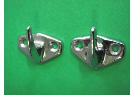 Coppia ganci cromati per alette parasole Fiat 1800/2100, 1500L