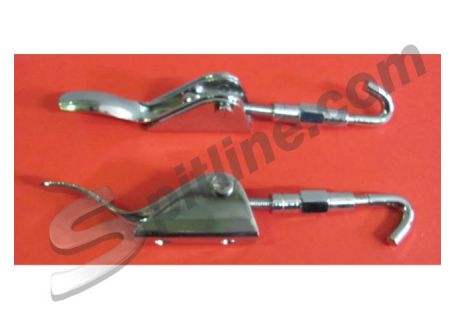 Coppia ganci anteriori capote Alfa Romeo Giulia Spider, Giulietta Spider, Alfa Romeo 2000-2600 Spider, Ferrari, Pininfarina Spider e vari modelli Touring - Hard Top Duetto ('70-'82) ecc.