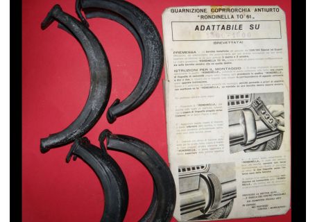 Serie guarnizioni copriborchia antiurto per mostaccioli paraurti Fiat  1300-1500