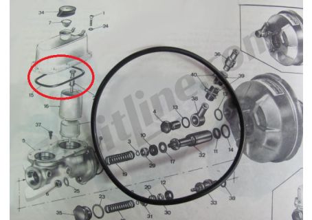 Guarnizione vaschetta liquido pompa freni Lancia Fulvia Berlina, Coupé, HF, Sport 