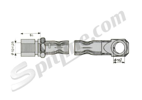 Tubo freno anteriore mm 275 Fiat 124, 124S, 124T, 124 Sport Coupè ('68-'72), Fiat 850 Special, 850 Sport, Panda 30/45 (03/'81-08/'82) - posteriore Autobianchi A112 (82-86)