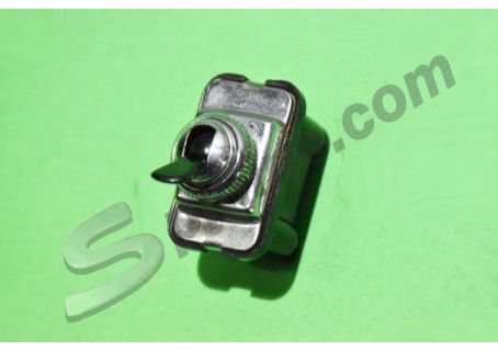 Interruttore luci (2 innesti a spina) con ghiera in metallo e leva piatta Fiat 500 etc.
