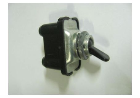 Interruttore luci esterne (3 innesti a spina) con ghiera in metallo e leva piatta Fiat 500 etc.