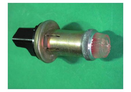 Luce spia rossa bipolare (ghiera ad impanare) ad.le per cruscotto Fiat 1100/103-615/625/682/645 etc.