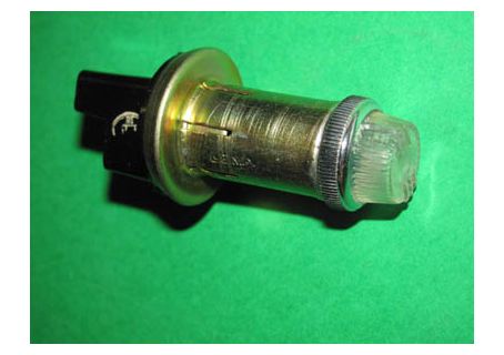 Luce spia verde bipolare (ghiera ad impanare) ad.le per cruscotto Fiat 1100/103-615/625/682/645 etc.