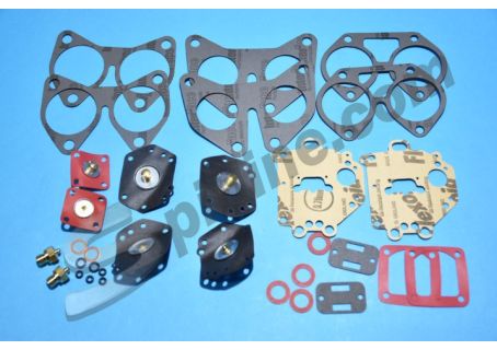 Kit guarnizioni per revisione coppia carburatori Solex 42 Lancia Fulvia 1600 HF