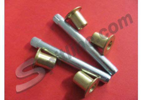 Coppia spine con boccole per cerniere porta Alfa Romeo GT Junior 1300/1600, GT V. 1750/2000 Bertone (per 1 porta)