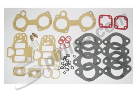 Kit guarnizioni per revisione coppia di carburatori Weber 40 DCOE Alfa Romeo Duetto Spider Veloce 1,6 ('85), Giulia Nuova Super 1600, Giulietta 1600/1800 ('78/'79), Giulietta 1,3/1,6/1,8/2,0 ('80), Alfetta 1600 GT,  Alfetta 2000 GT ('77), Alfetta 2000