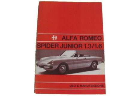 Libretto uso e manutenzione in fotocopia usato Alfa Romeo Duetto Spider Junior 1.3/1.6 (edizione 04/'72)