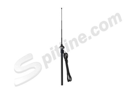 Antenna telescopica nera a 4 elementi (100 cm.- Inclinazione 21°) per VW Golf, Mercedes, Opel, Audi, Ford, Alfa Romeo, Fiat, Lancia, Peugeot, Renault.