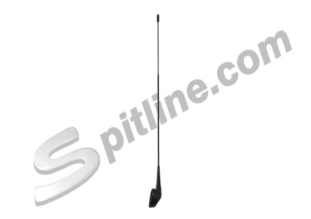Antenna da tetto nera telescopica con predisposizione per Fiat e Alfa Romeo (es. Tipo, Tempra, Alfa 33 ecc.)