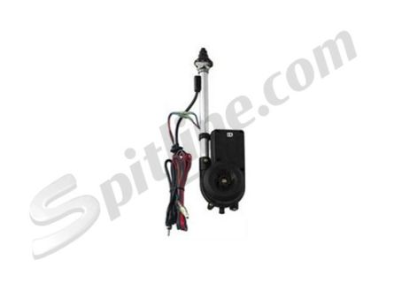 Antenna elettrica automatica 12V nera universale - Stelo in 5 elementi (100 cm) in acciaio nero