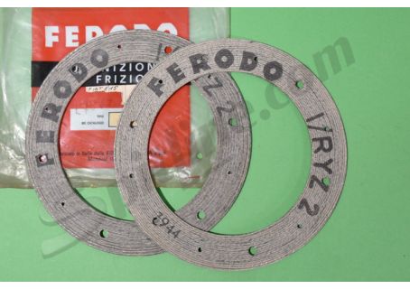 Coppia guarnizioni Ferodo diam. 215 per disco frizione Fiat 615