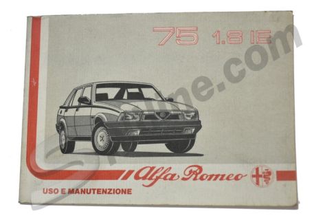 Libretto uso e manutenzione usato Alfa Romeo Alfa 75 1.8 IE (edizione 09/'88)