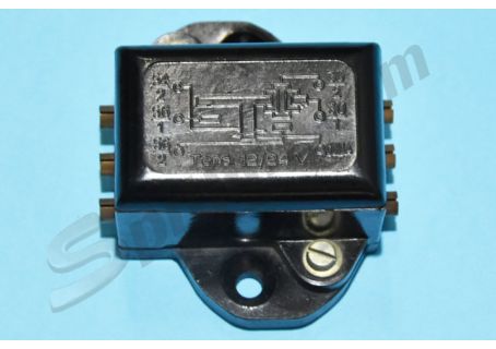 Relè deviatore luci a 6 morsetti a spina 12/24V per auto d'epoca