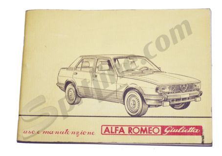 Libretto uso e manutenzione usato Alfa Romeo Giulietta 1.3/1.6/1.8 (Pubblic. 07/'82)