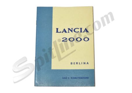 Libretto uso e manutenzione usato Lancia 2000 Berlina 820.000 (1^ edizione)
