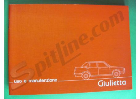 Libretto uso e manutenzione usato Alfa Romeo Giulietta 1.3/1.6/1.8 (pubblicazione 06/'79)