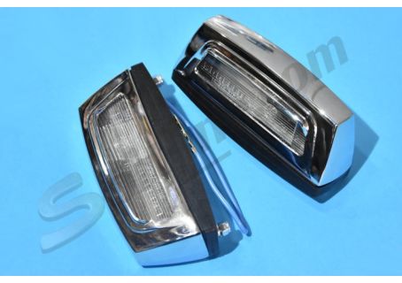 Coppia fanali luci targa con guarnizioni Lancia Fulvia Coupè HF, Montecarlo - Fiat 124 Spider