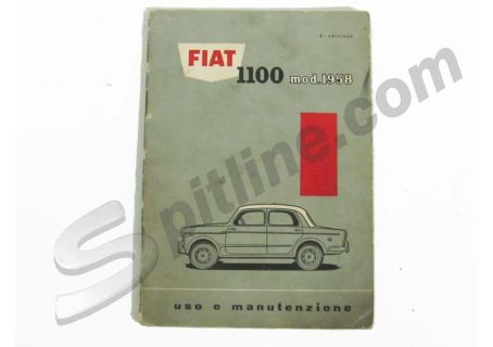 Libretto uso e manutenzione usato Fiat 1100 '58 (3^ edizione)
