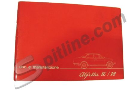 Libretto uso e manutenzione usato Alfa Romeo Alfetta 1.6 / 1.8 (Edizione 07/'77)