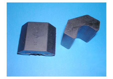 Coppia tasselli elastici balestra sospensione anteriore Fiat N500-500 D/F/L/Giardiniera