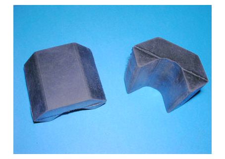 Coppia tasselli elastici balestra sospensione anteriore Fiat 500R, 126
