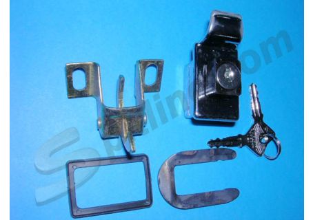 Chiusura cofano posteriore a pulsante in zama cromata con chiave Fiat 500 N/D/F/L/R