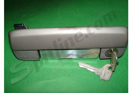 Maniglia porta destra in zama grigia leva cromata Fiat 127 1^ serie, 128 Coupè S