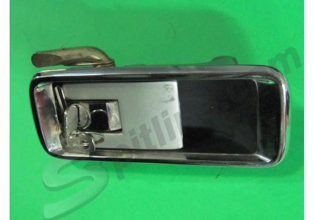 Maniglia porta anteriore destra con leva grigia e fondo nero Fiat 132