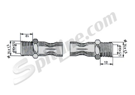 Tubo flessibile freno posteriore Fiat 600, 600D, 600 E, 600 Multipla, 600 T