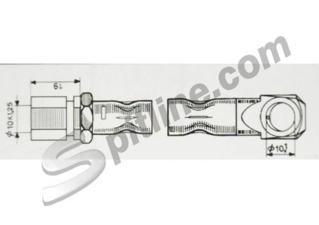 Tubo freno posteriore Fiat 127, 127 Special, 127 Sport (1050/1300), 128, Fiorino (→'88) - Autobianchi A112 ('79-'82)
