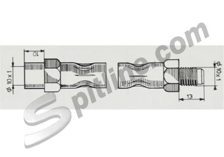 Tubo flessibile freno posteriore Alfa Romeo Alfasud ('71-'86) - Ford Taunus 12M/15M
