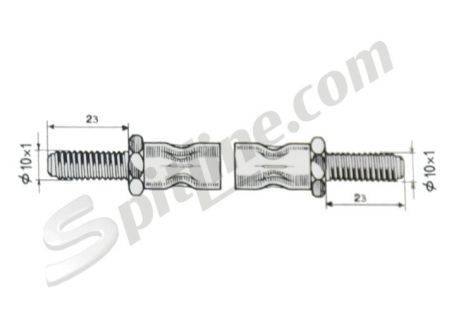 Tubo freno anteriore Alfa Romeo Alfetta ('83-'86), 75 ( 05/'85-02/'92), 90 (09/'84-07/'87), Alfetta GTV (02/'81→), Giulietta (5/'83→)