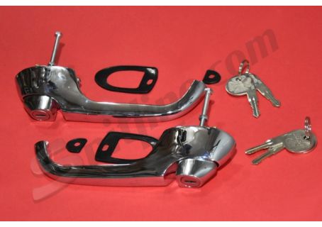 Coppia maniglie esterne con guarnizioni Alfa Romeo Duetto Spider Osso di Seppia e primi modelli Coda Tronca 1300/1600
