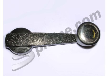 Maniglia alzavetro in plastica nera (pomello cromato) Fiat 500L/R, 126, 124, 127, 128