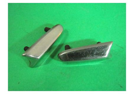 Coppia modanature (mm. 41) per fanali frecce laterali Fiat 1900B Berlina ('56-'59)