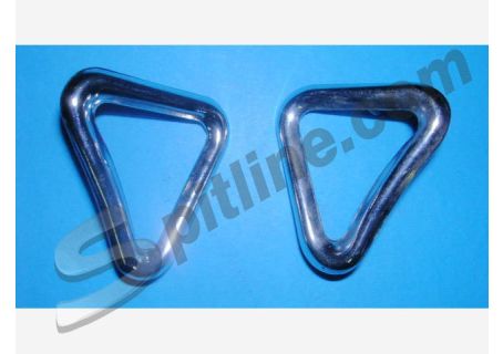 Coppia mostrine cromate per fori triangolari calandra anteriore Lancia Fulvia Rallye 1,6 HF Fanalone