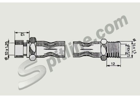 Tubo freno anteriore Fiat 1500L, 1800 B, 2300