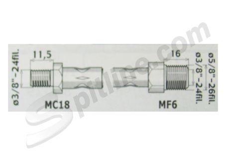Tubo freno anteriore Innocenti Mini Minor MK2/MK3, Clubman, Cooper ('68→)