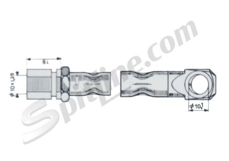 Tubo freno anteriore Fiat 127 (900cc.), 128, 131, Ritmo, Fiorino 1^s. - Autobianchi A112 ('82-'87), A112 Abarth 1.0